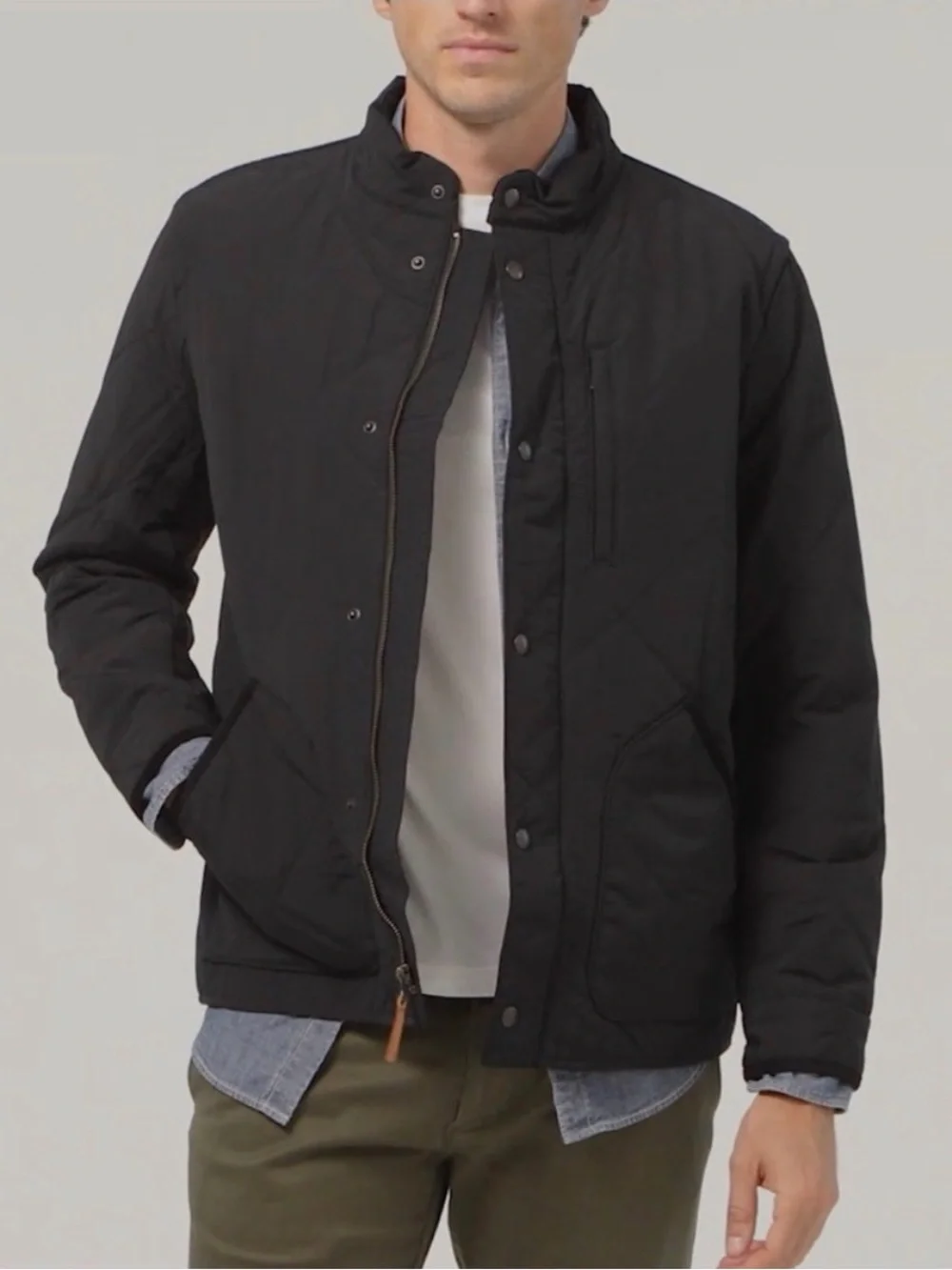J.Crew Sussex Quilted Black Jacket